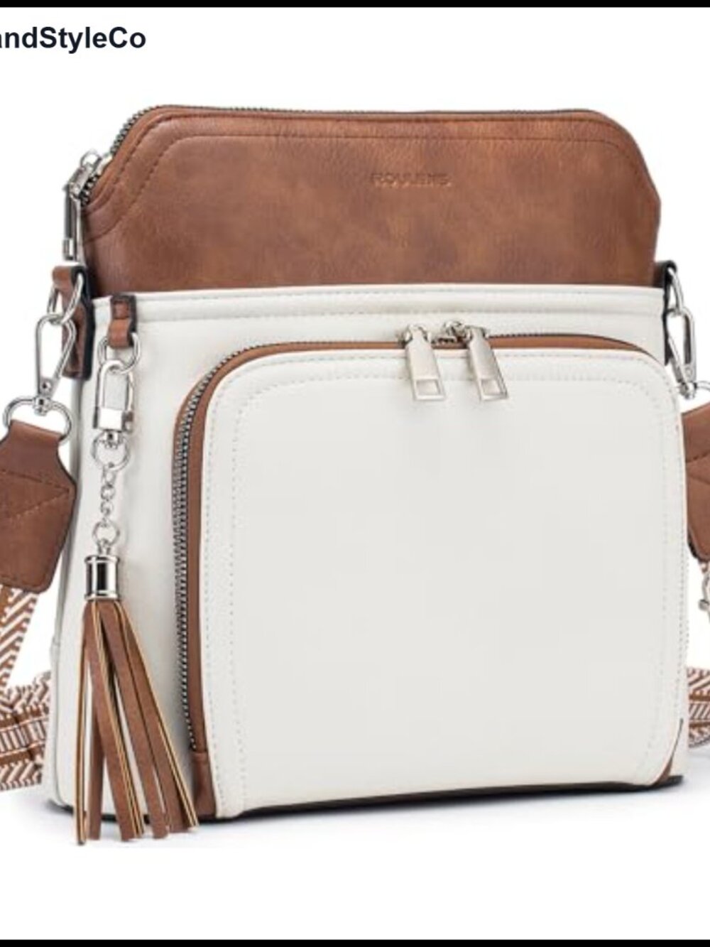 Vegan Leather Crossbody Purse RFID Blocking Travel Bag with Tassel